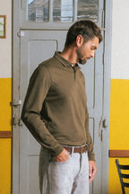 Polo Manga Longa Core - Louro