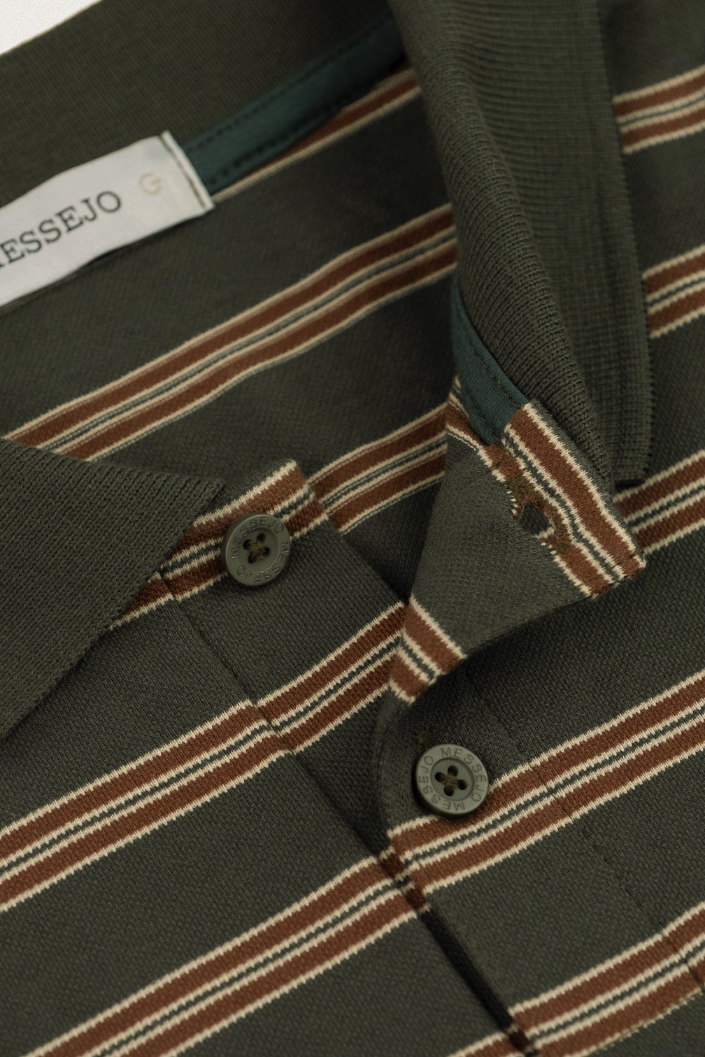 Polo Slim Fit Linear - Oliva